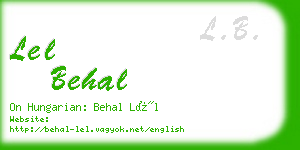 lel behal business card